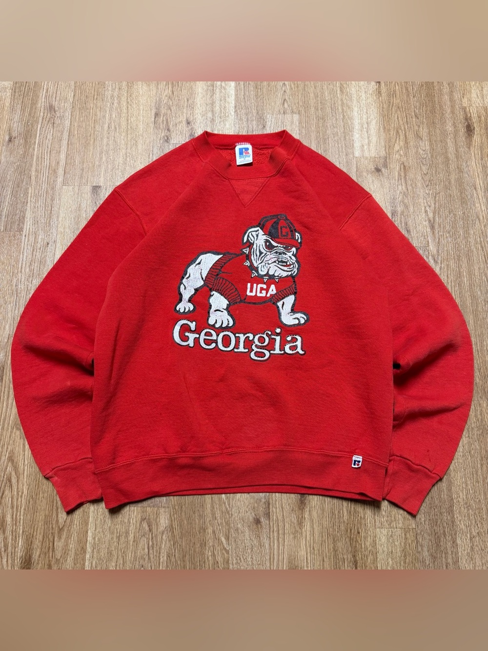 Vintage 90’s Georgia Bulldogs Russell Athletic Crewneck Sweatshirt Men’s M Logo